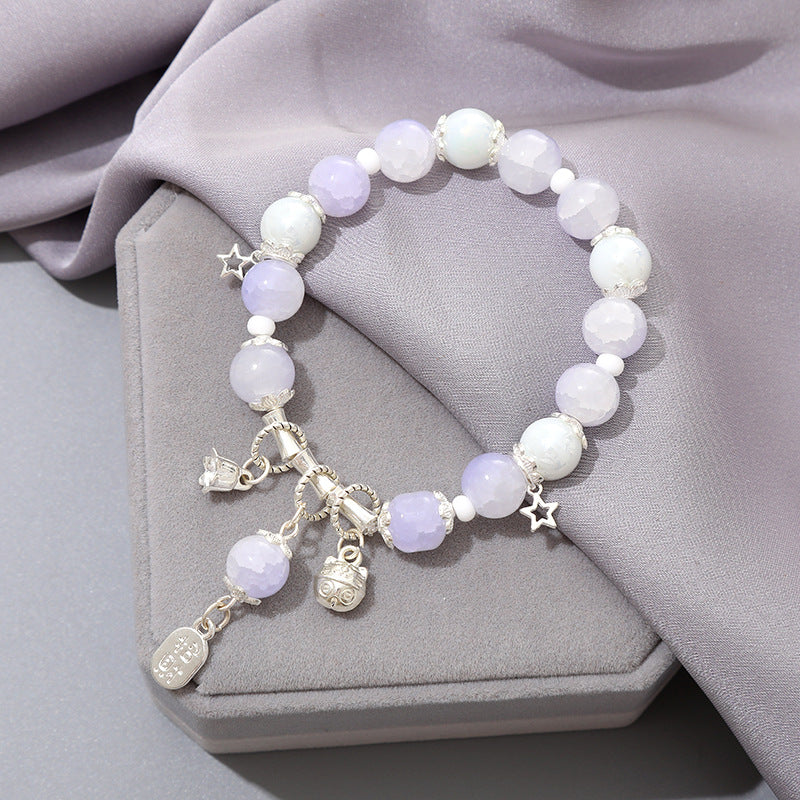 High-end crystal glass beaded bracelet