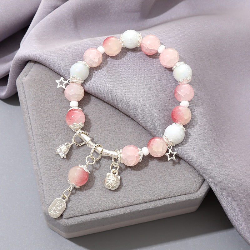 High-end crystal glass beaded bracelet